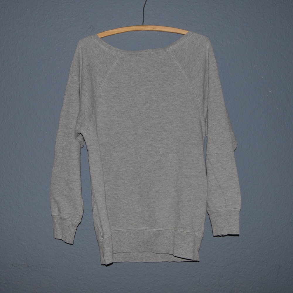 098 FRENCH CONNECTION Gray Panda Bear Hsing Hsing Jumper Pullover S - Picture 5 of 8